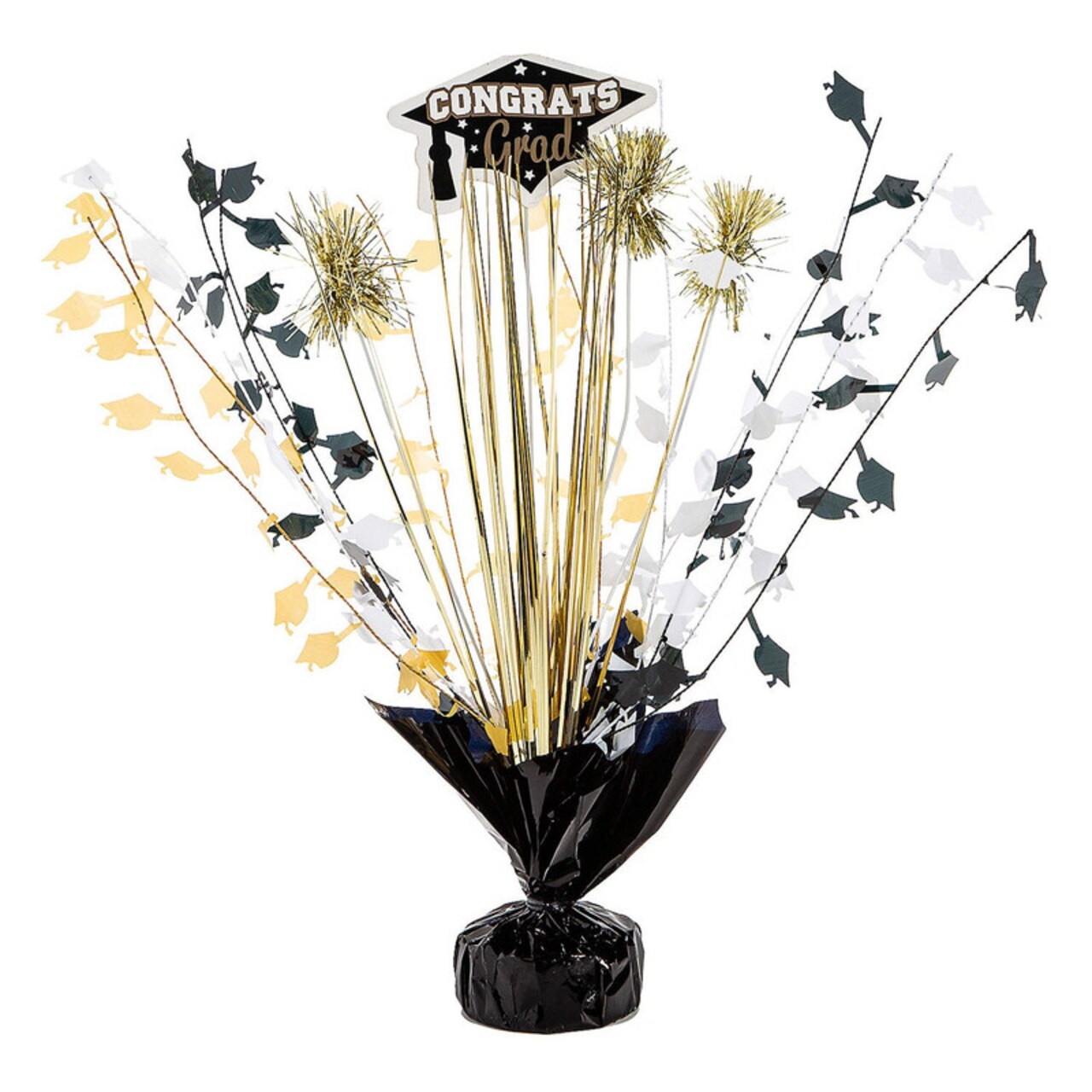Graduation Party Spray Style Plastic Tabletop Centerpiece 14"